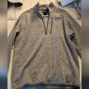 Patagonia better sweater quarter zip in grey